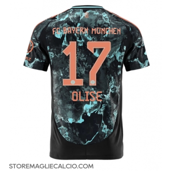 Bayern Munich Michael Olise #17 Maglia Gara Trasferta Repliche 2024-25 Maniche Corte